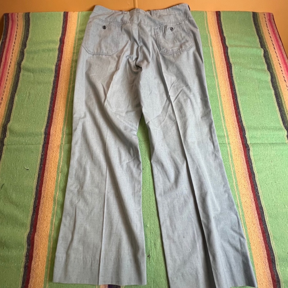 Jaymar Cary Middlecoff Pants Mens 35x30 Light Blue Vintage 70s Wide Leg Trousers